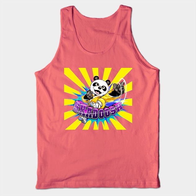 Skadoosh - Yellow Burst Tank Top by SkyBacon